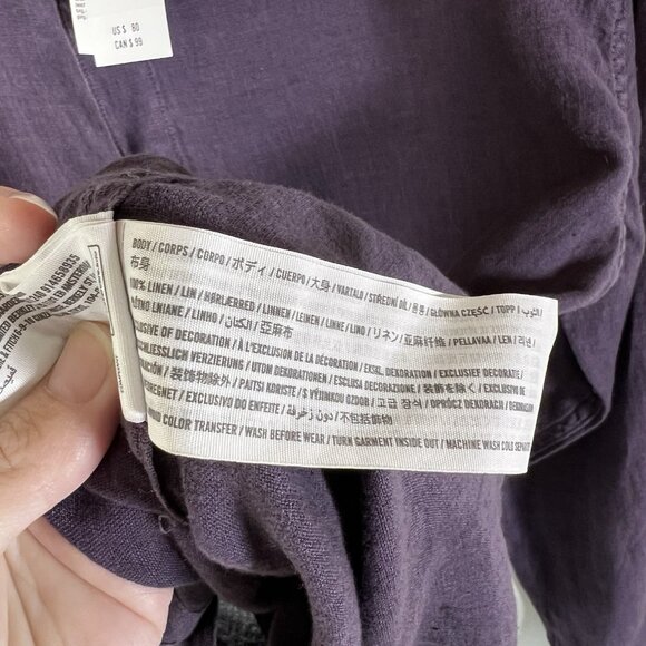 NEW Abercrombie Fitch Button Down Shirt Mens Medium Adult Purple The A&F Linen - Picture 8 of 11